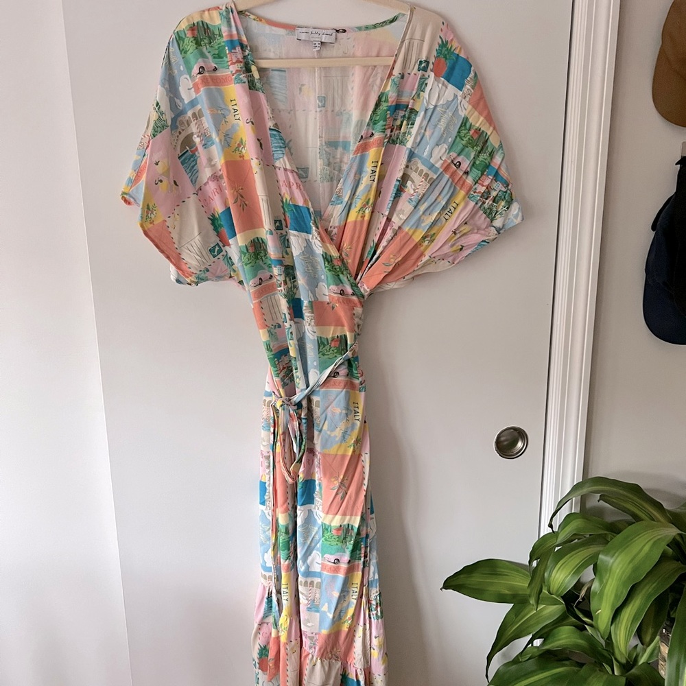 Postcard Wrap Dress